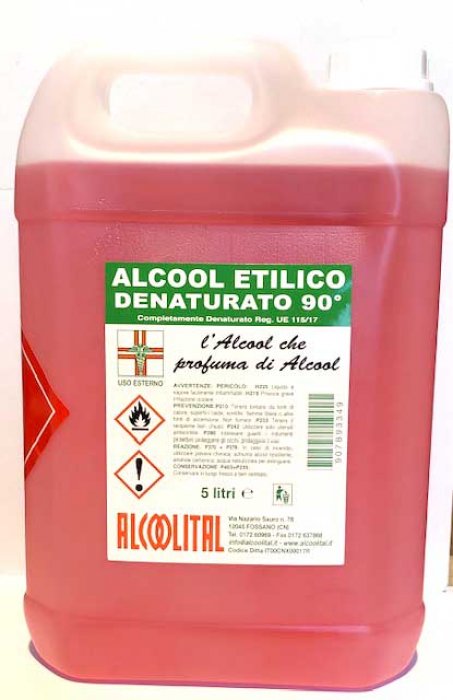 Alcoolital Alcool Etilico Denaturato Super 90° 5 Litri